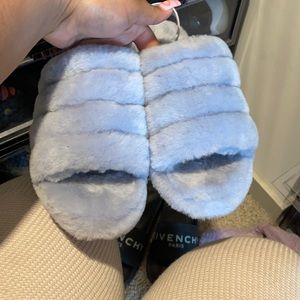Ice blue ugg slides